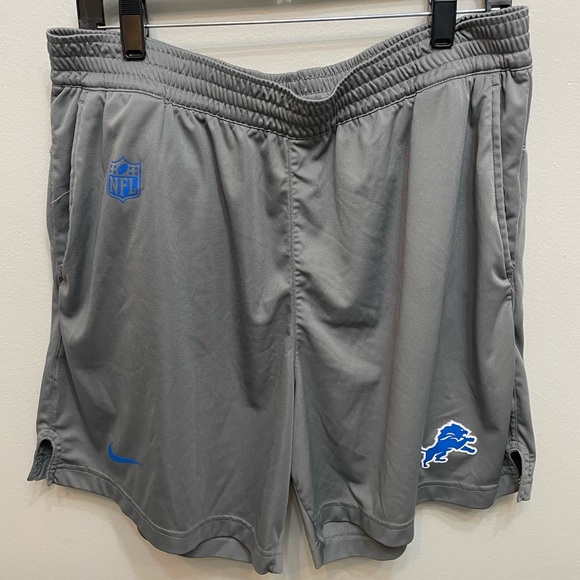 Nike Gray Detroit Lions NFL Field Apparel Dri-Fit Shorts - Picture 1 of 5